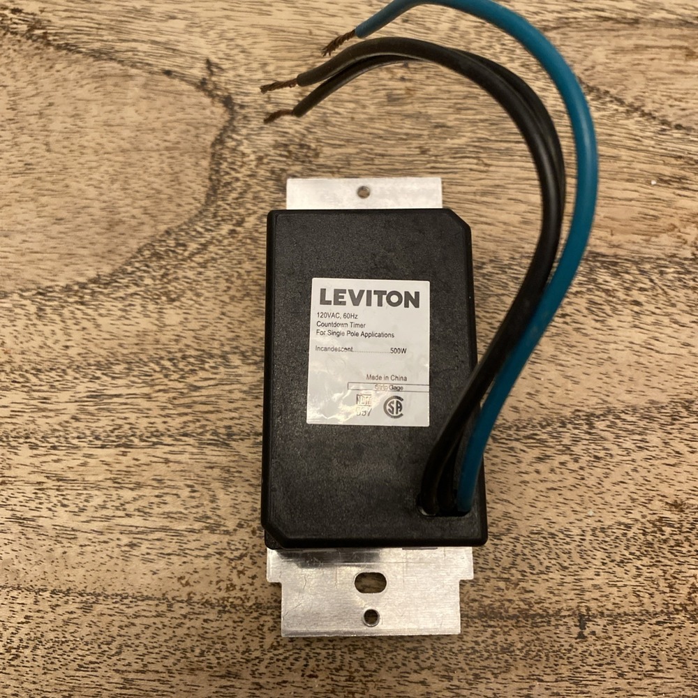 Leviton 6161T Timer Switch 10-20-30-60 Minute Preset Wall Switch White - Picture 6 of 10